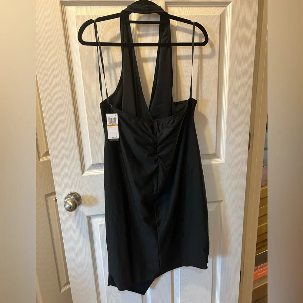 City Studio 3X Black Asymmetrical Halter Surplice Social Party Dress NWT - Picture 5 of 5
